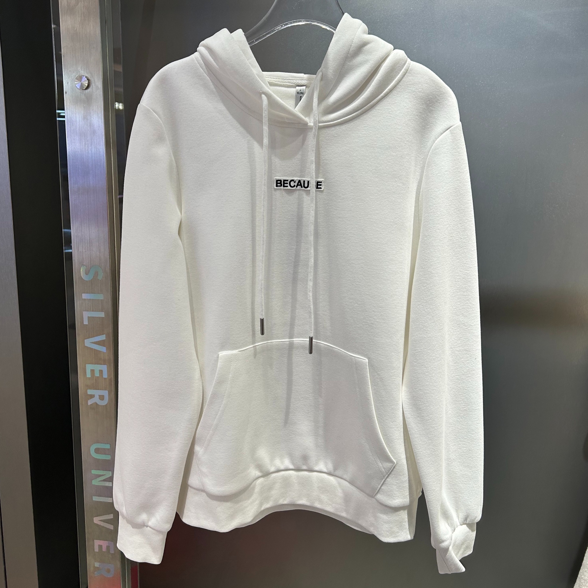 NC连帽简约小标加绒卫衣50919（白）冬季954010650321