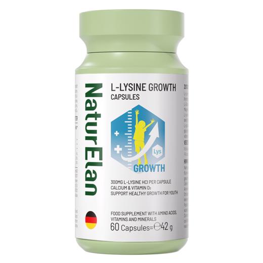 德国NaturElan呐兔 赖氨酸复合成长胶囊60粒（3瓶送1盒 叶黄素蒸汽热敷眼罩5片装，6瓶送1瓶维C泡腾片60粒）-nb【nj矩阵】 商品图0