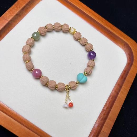 天然柏香籽多宝手珠 天然紫水晶，盐源玛瑙，和田玉多宝配珠 商品图4