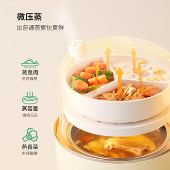 浦利顿（PLODON）小陶气辅食锅 婴儿BB煲蒸煮炖一体锅 宝宝炖汤电炖锅 陶瓷电蒸锅 商品图4