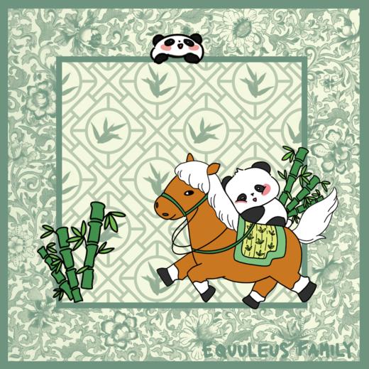 【天星潮玩店】天星小马团真丝方巾 商品图3