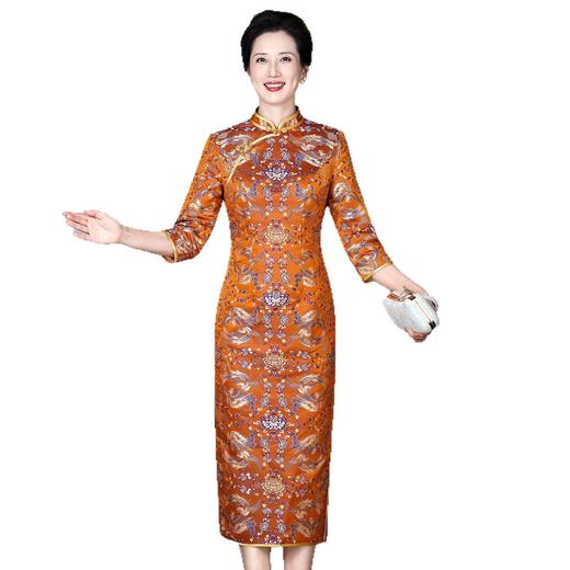 QZ 60725妈妈旗袍喜婆婆装礼服日常可穿 商品图4