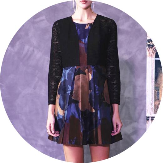 【伯妮斯茵】3S6216--撞色提花连衣裙--彩色穹顶的香味--《因汉而生--哥特》 商品图4