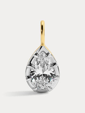 订购8周到｜Lili Claspe-Mara Pear-双色 锆石 吊坠［美国设计师］