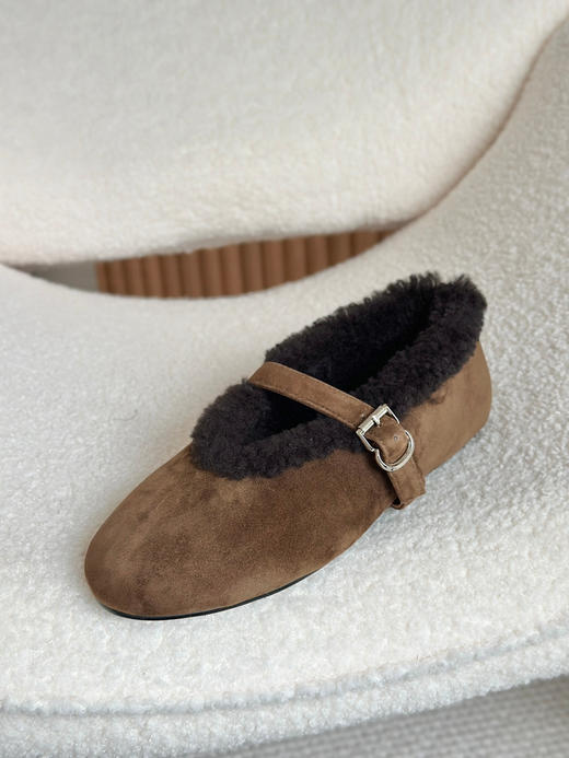 122-2 AIA 毛绒 玛丽珍鞋 瘦长脚准码/肥宽脚大一号/我穿37完美/保暖轻盈跟脚 商品图13