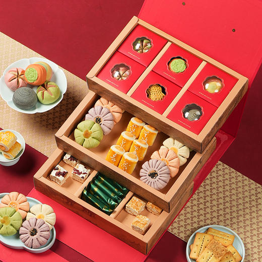 【云窗满福礼盒】悠享时2025春节年货礼盒装中式糕点过年走亲戚送礼品新年高端点心团购1049g 商品图8