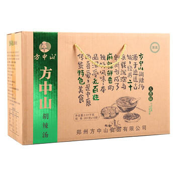 方中山胡辣汤料河南特产送礼方便速食汤早餐五香味整箱送礼礼盒装2610克 商品图5