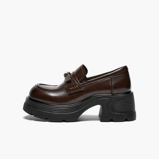 【云粉节】BF楼百思图2026春季新款英伦乐福鞋小皮鞋厚底粗跟女单鞋CV339AA6吊牌价859.现价469 商品图2