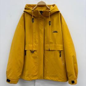 NC连帽净色夹棉风衣外套50902（黄）冬季954010050321
