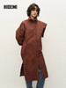 HIDEMI 棕红色廓形衬衫裙附送分体三角巾 商品缩略图2