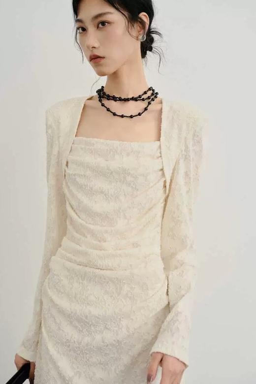 SIA SAYLOR 法式洋气设计感提花显瘦连衣裙 21578 商品图3