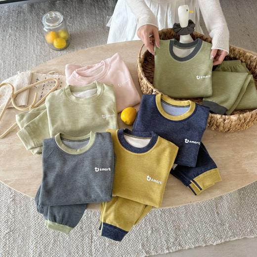 【YW】无忧购儿童秋冬季保暖睡衣中小童家居服宝宝羊毛蚕丝套装男女童秋衣秋裤（截单后3-5天发货) 商品图1