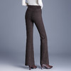 GFL-9893-Y蚕丝羊毛喇叭裤2025年秋冬季厚款女装优雅长款条纹裤长裤 商品缩略图2