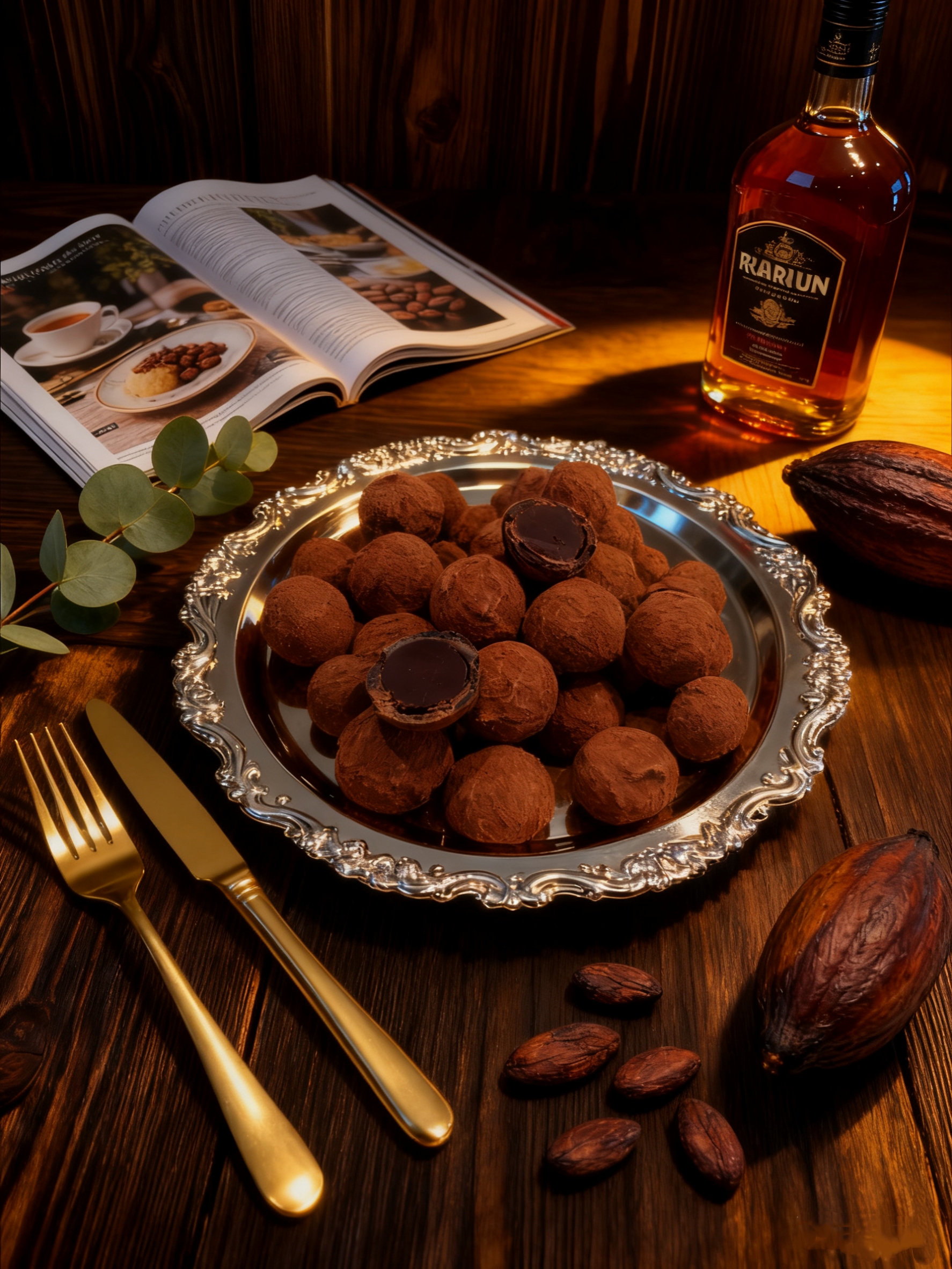 朗姆酒松露酒香巧克力70%黑巧克力