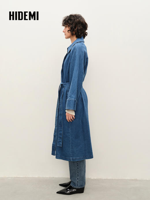 HIDEMI “重塑单宁”可再生环保牛仔系列翻领风衣 商品图2