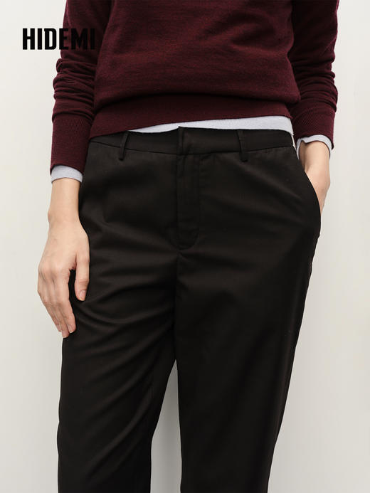 HIDEMI 精纺羊毛薄款直筒显瘦九分西裤 商品图3