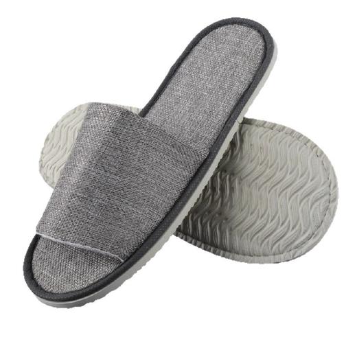 酒店宾馆民宿半包露趾春夏款棉麻仿麻一次性拖鞋舒适透气居家待客 商品图4