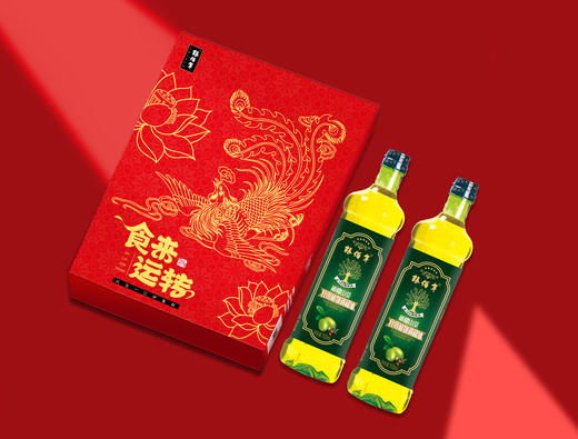 粮佰年 食来运转橄榄山茶油礼盒装（500ML*2） 商品图1