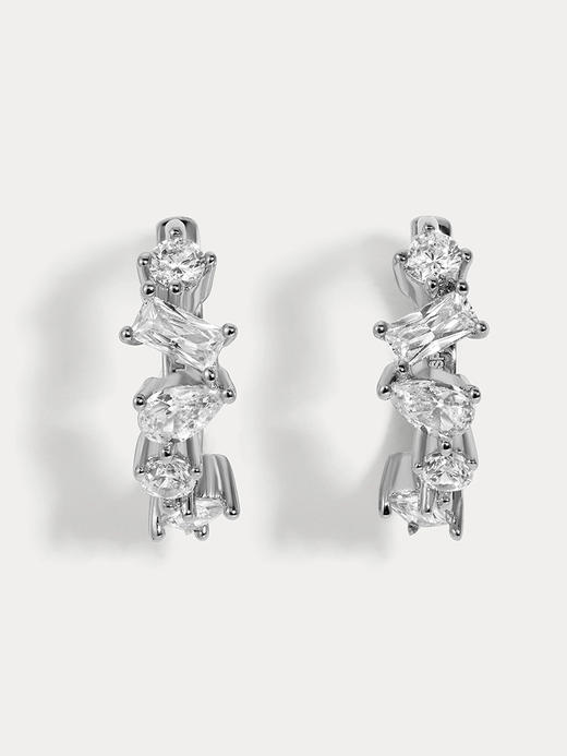 北京仓｜Lili Claspe-Mavis-梅维斯 银色 锆石 耳环［美国设计师］ 商品图2