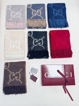 古驰 大G羊绒7色围巾 流苏（DSX）