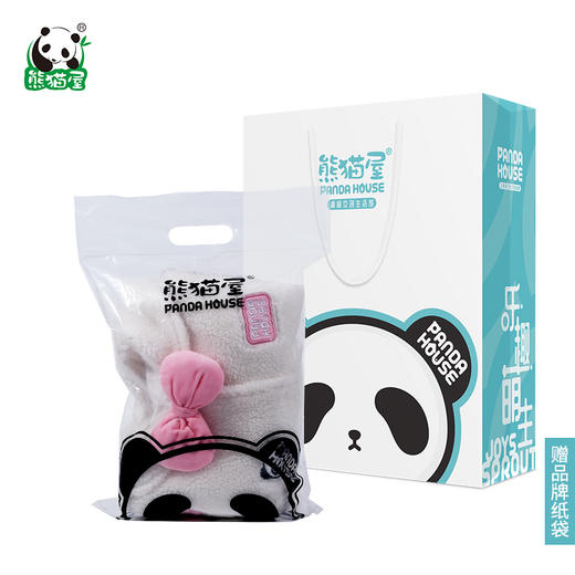 熊猫屋PANDAHOUSE 潘兜毛绒披风-蝴蝶结  送纸袋 商品图4