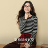 【12/03新品】熙世界航海系撞色条纹针织衫女2025秋冬新款长袖套头圆领绒感毛衣 商品缩略图1