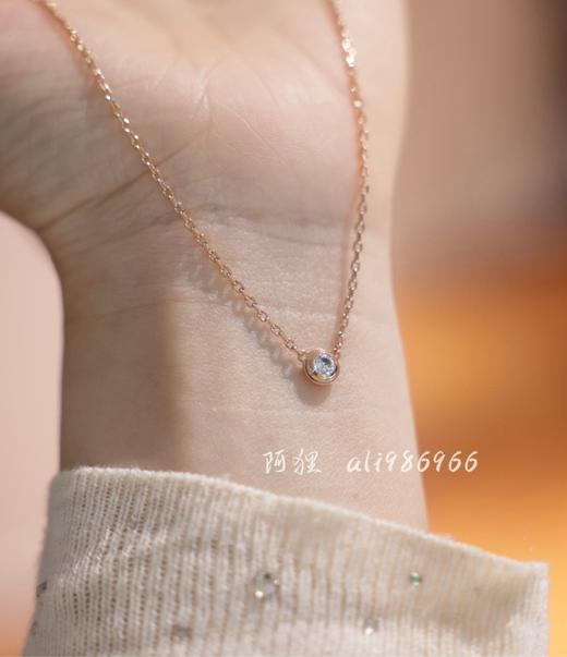 【闪闪20分亮莫桑钻】卡地y飞碟项链，无标，电镀18k保色持久 商品图0