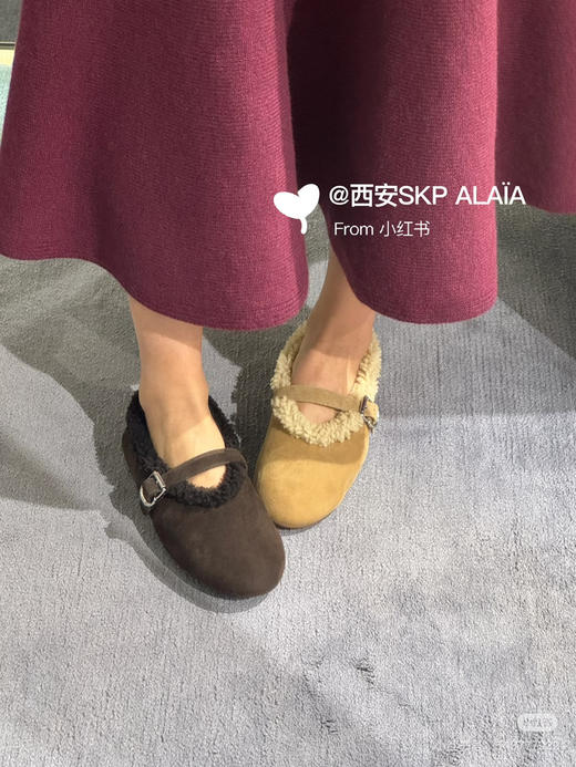 122-2 AIA 毛绒 玛丽珍鞋 瘦长脚准码/肥宽脚大一号/我穿37完美/保暖轻盈跟脚 商品图10
