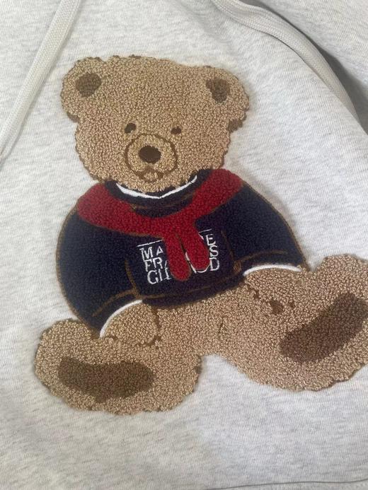 D120210毛巾绣涂鸦熊连帽卫衣男女同款可爱风减龄上衣25年秋韩系 商品图12