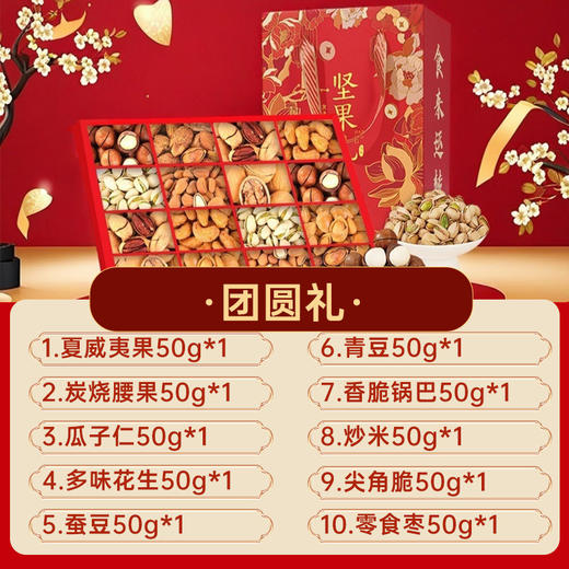 【年货坚果大礼包】干果零食过年送礼 春节礼品送亲戚送长辈礼盒装 商品图2