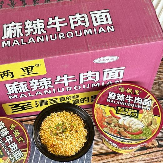哈俩里方便面清真方便面四种口味老款经典口味12桶整箱 麻辣牛肉面 红烧牛肉面 老坛酸菜面 油泼辣子酸汤面 商品图4