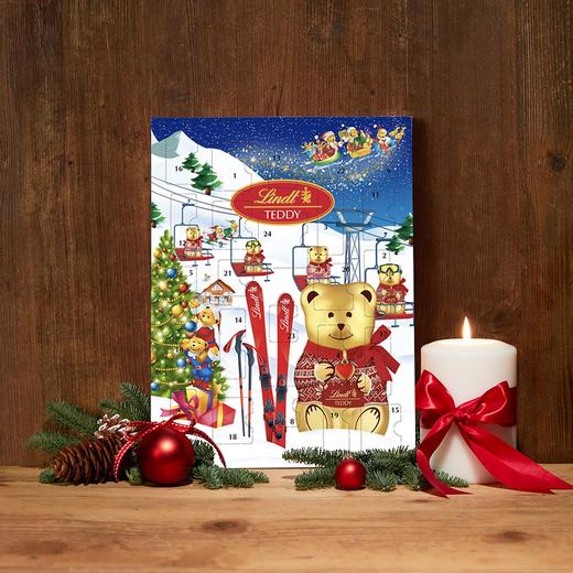 【超模君精选 圣诞惊喜】Lindt/瑞士莲泰迪熊巧克力圣诞倒数日历170g节日送礼【中欧班列精选】 商品图6