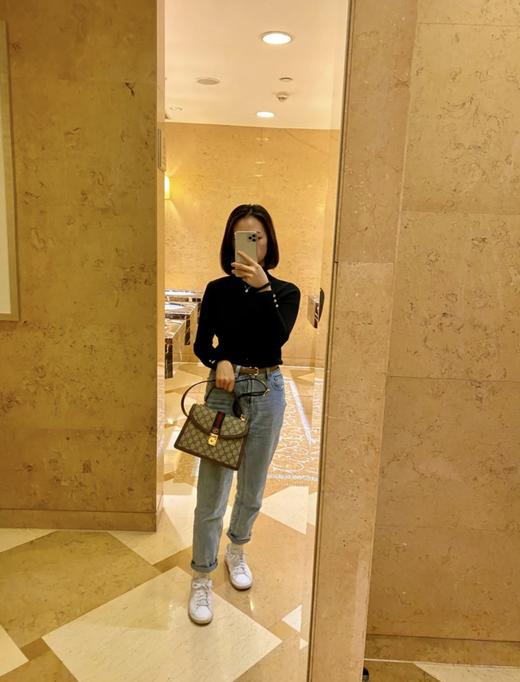 古驰 Ophidia 闪亮金色调配件品牌经典织带 帆布拼皮革 单肩斜挎手提包 小号 女款（LZ） 商品图4