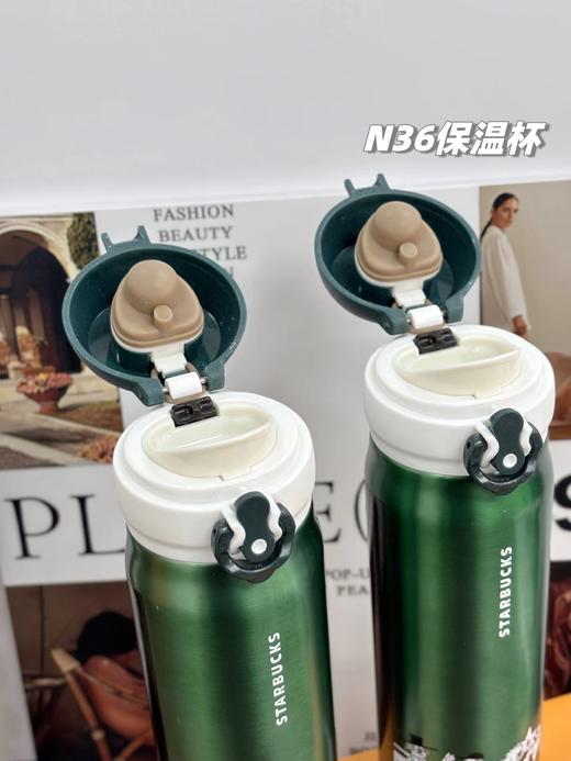 D120234新款墨绿森林系列情侣款限量保温杯500ml 商品图6