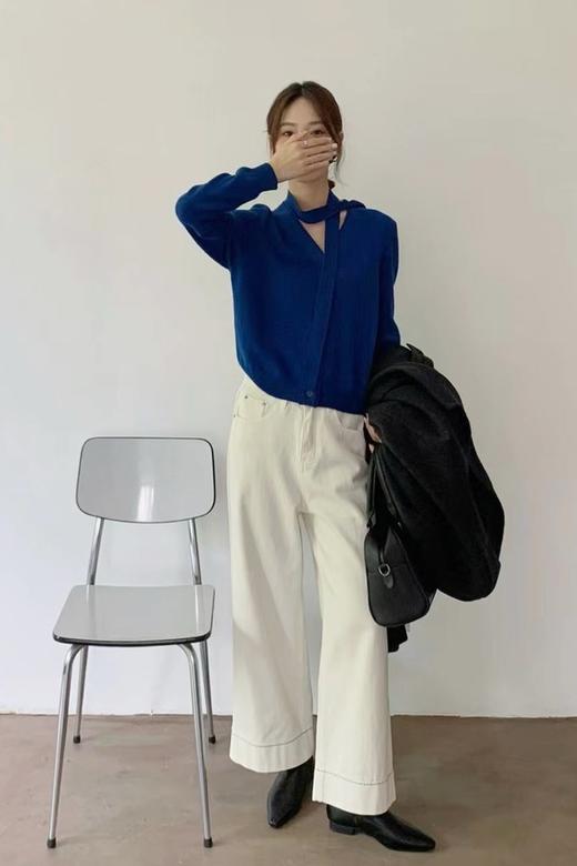 ANSUABEL 时尚气质飘带针织开衫 21579 商品图1