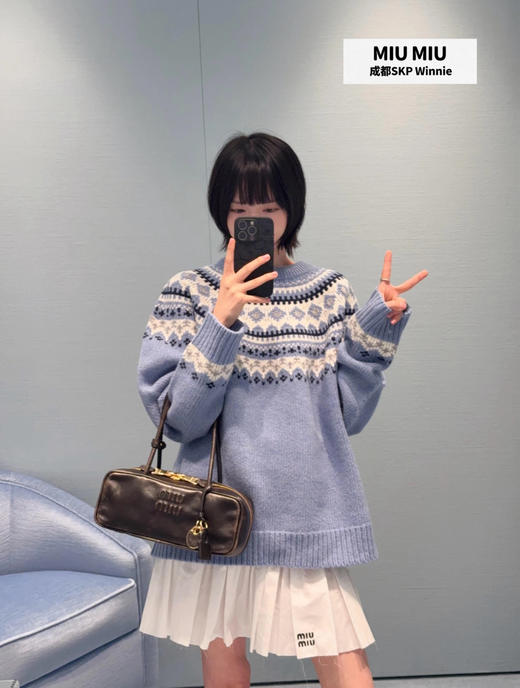 缪缪 baby蓝费尔岛毛衣(KX*MM) 商品图5