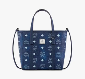MCM 购物袋 MINI女  MWPFAMT081F001-F 深海蓝.