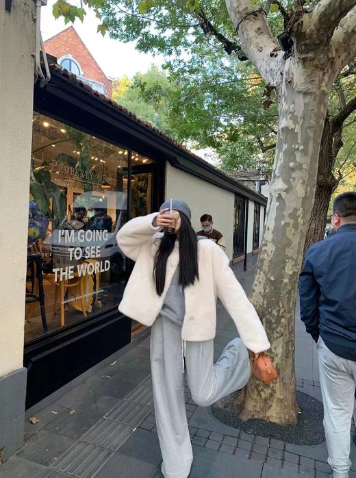 D120224冬季新款奶里奶气很好rua仿貂毛环保皮草毛毛外套 商品图7