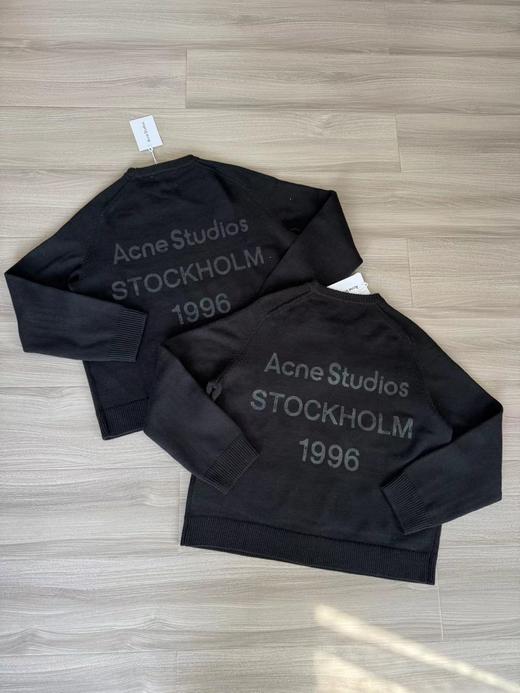 D120215秋冬黑夜系列简约慵懒感男女同款圆领套头羊毛衫毛衣 商品图1