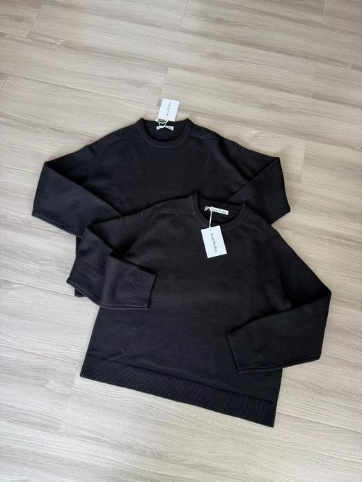 D120215秋冬黑夜系列简约慵懒感男女同款圆领套头羊毛衫毛衣 商品图0