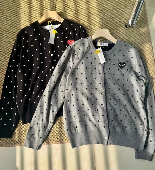 D120207韩系慵懒感立体波点针织开衫外套女款 商品图0