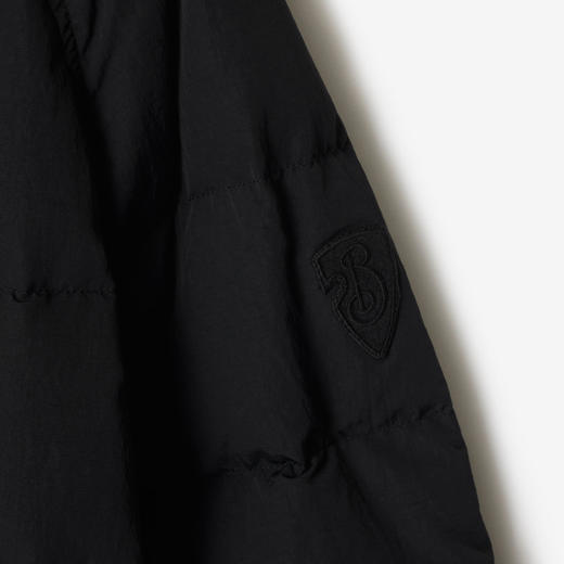 【一】BURBERRY 巴宝莉 女士中长款尼龙肯特羽绒服 黑色 8097869 C1900 商品图1
