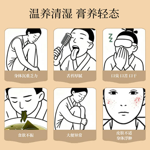 伏湿膏甄选八味原材薏苡仁 |茯苓 |莲子 |红豆 |山药 |甘草 |芡实 |蜂蜜多种中药材湿态丢丢 商品图6