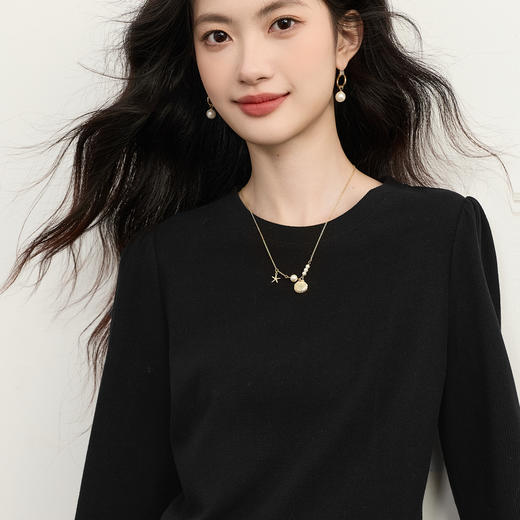 【12/03新品】熙世界千金小香风荷叶边上衣半身裙两件套装女秋冬气质穿搭一整套 商品图4