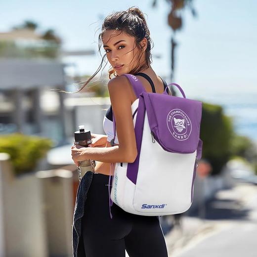 SANXDI新款网球包双肩背包白色羽毛球运动包袋3支装男女 商品图3