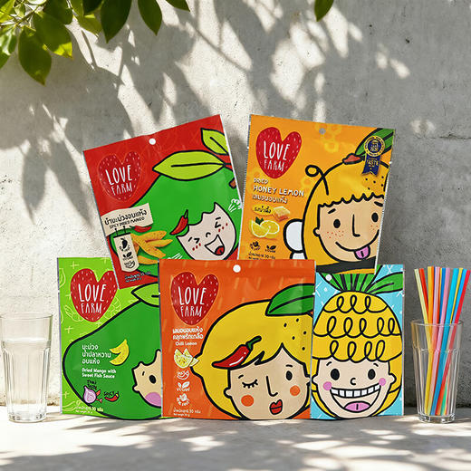 【新品上新】LOVE FARM蜂蜜风味柠檬干/辣味柠檬干/辣味芒果干/鱼露味芒果干(蜜饯)30g休闲零食 创意果干152900/152901/152902/152903 商品图2