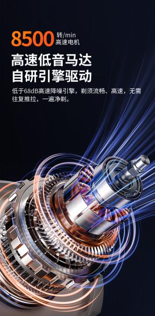 JEEP美国吉普便携剃须刀电动刮胡刀旋转充电式迷你全身防水 男生情人节父亲节礼物 陨石灰礼盒装 商品图11