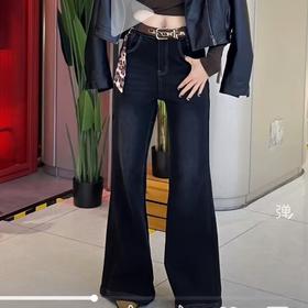 NC配皮带磨毛牛仔喇叭裤51020冬季091094013338