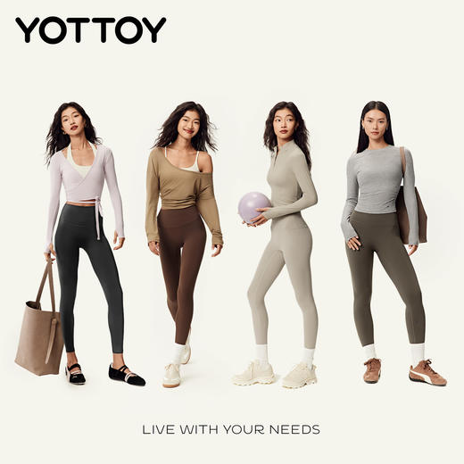 YOTTOY云朵裤AIR 瑜伽裤女裸感健身运动高腰提臀普拉提训练服套装 商品图7