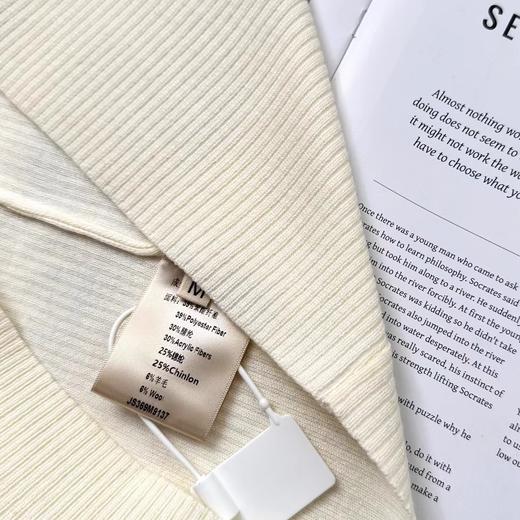 D120222冬季设计感蝴蝶结镂空针显瘦长袖针织衫女 商品图14